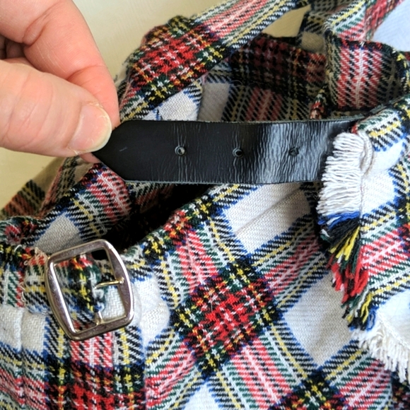 handmade tartan kilt pinafore 12 months baby girl - Picture 8 of 9